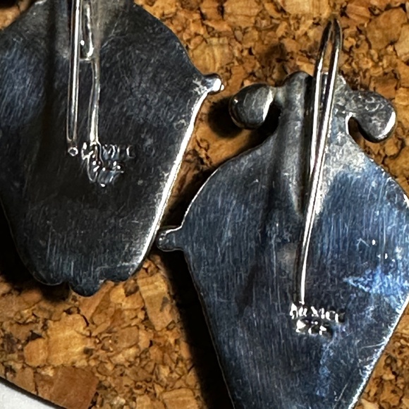 Earrings Sterling Silver Carnelian - Picture 3 of 6